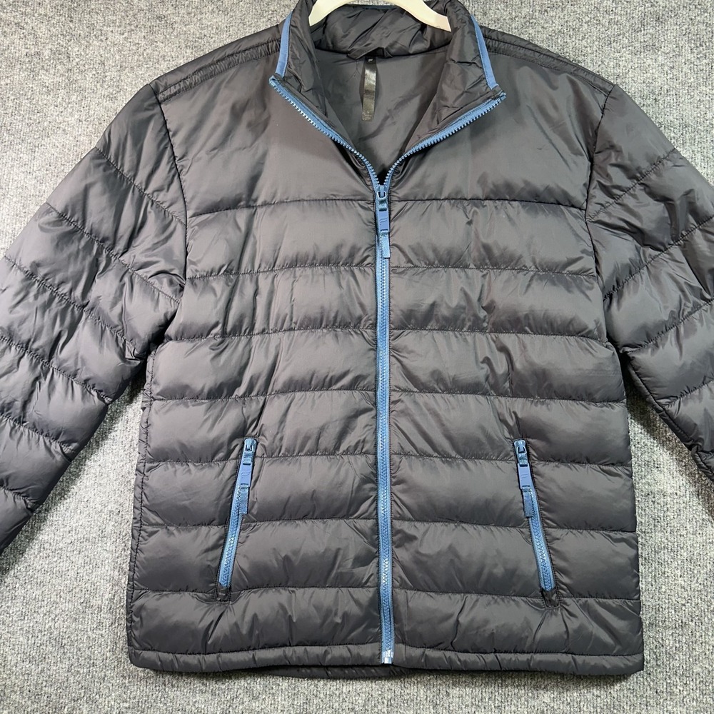 Fabletics The Packable Nylon Puffer Jacket Men's Medium Black Lightweight - Picture 2 of 11